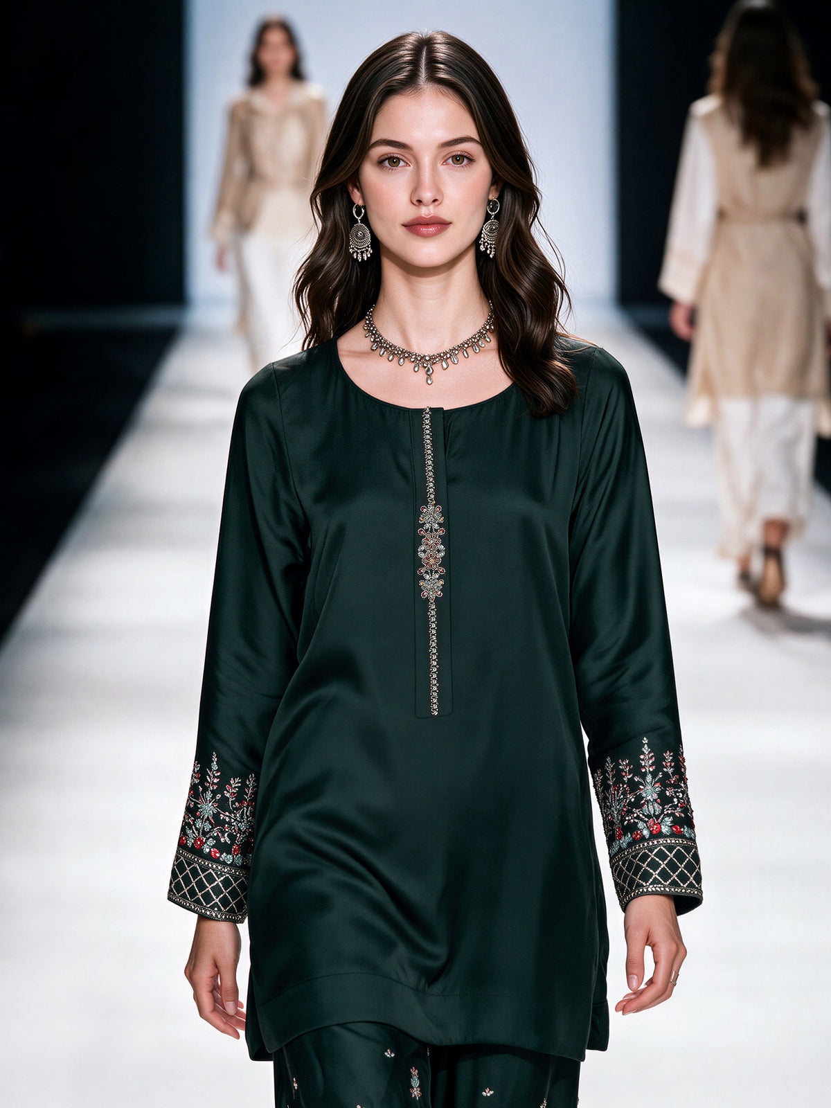 3 Piece Premium Silk Suit- Embroidered (Pret)