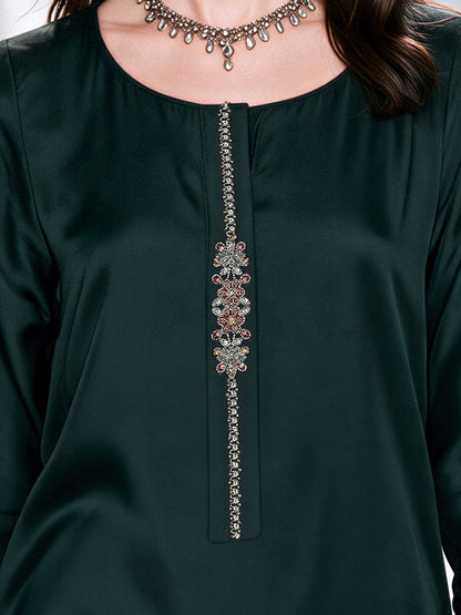 3 Piece Premium Silk Suit- Embroidered (Pret)