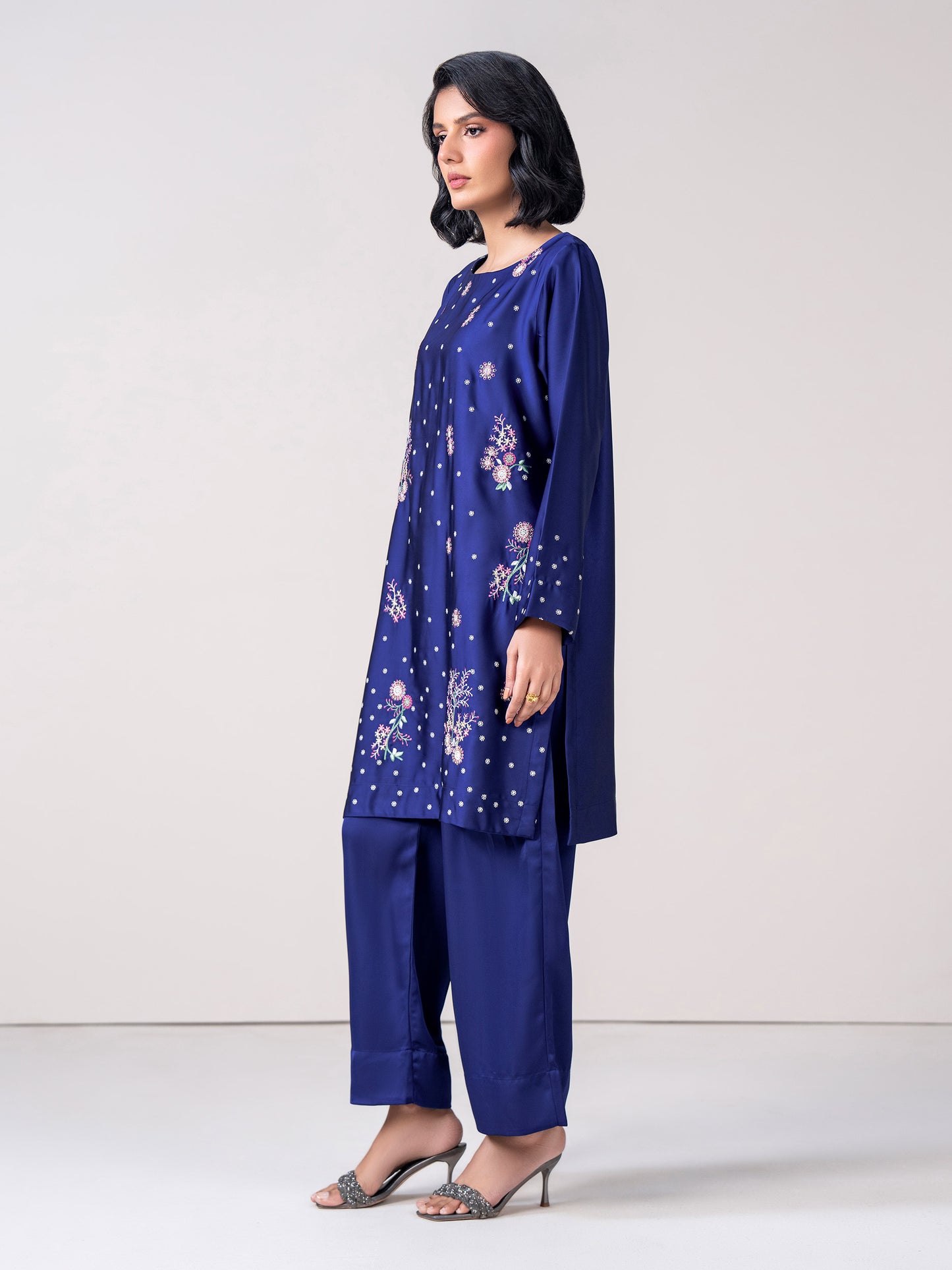 2 Piece Silk Suit- Embroidered (Pret)