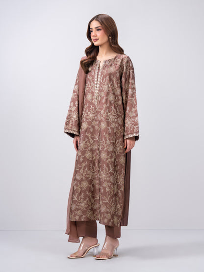 3 Piece Premium Silk Suit- Embroidered (Pret)