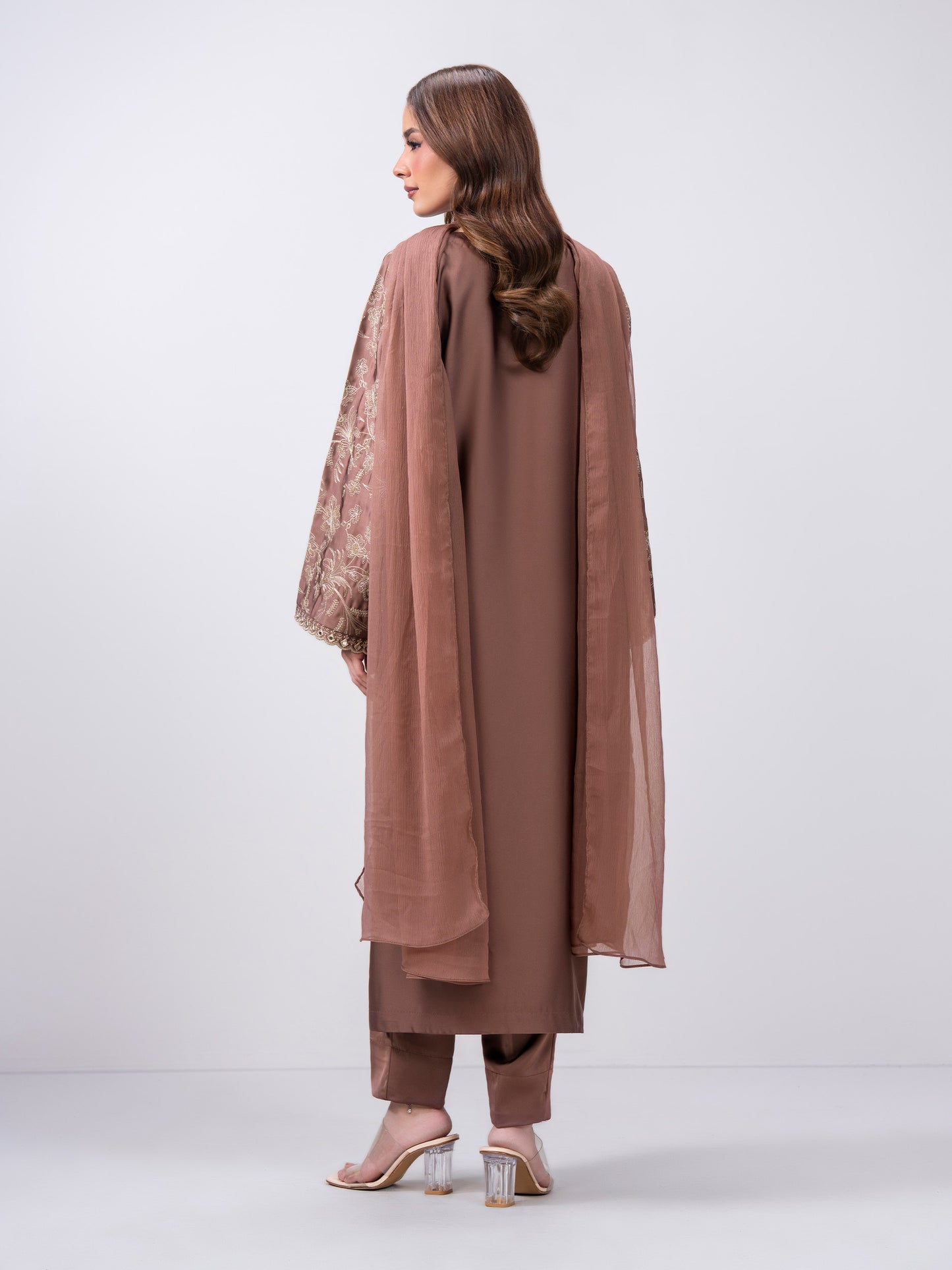3 Piece Premium Silk Suit- Embroidered (Pret)