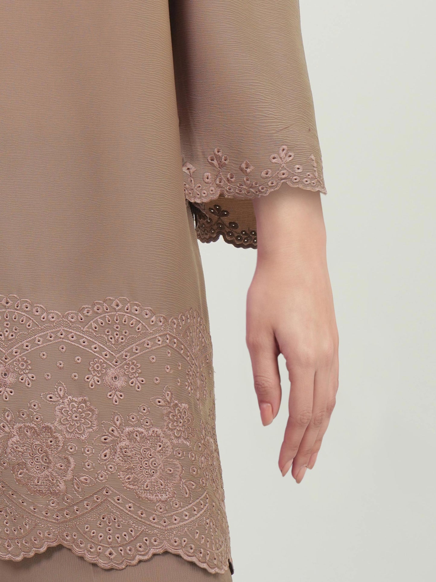 Silk Co-ord Set- Embroidered