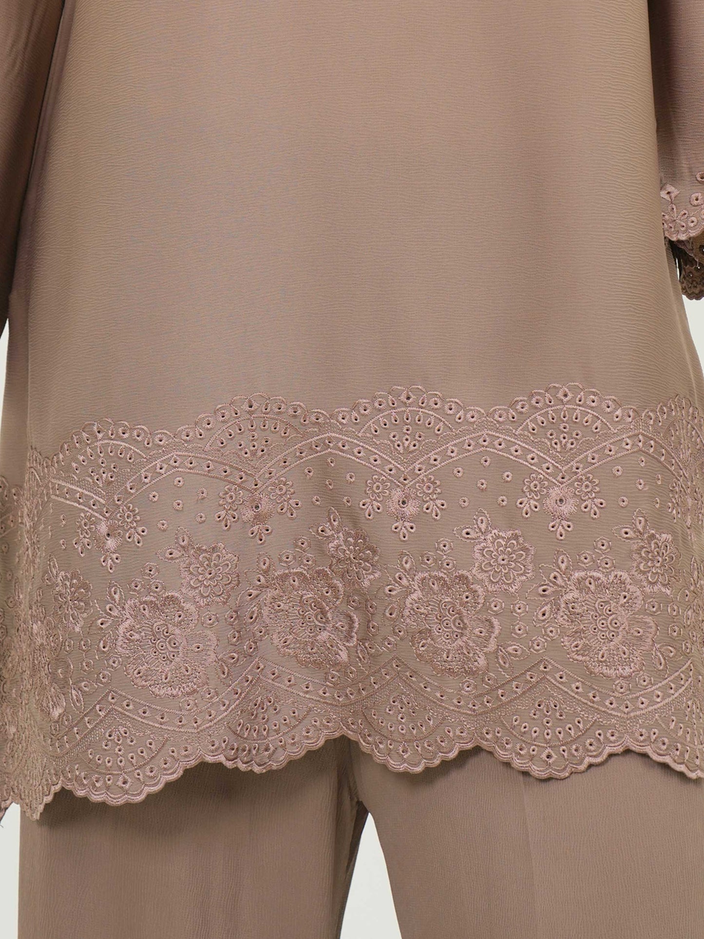 Silk Co-ord Set- Embroidered