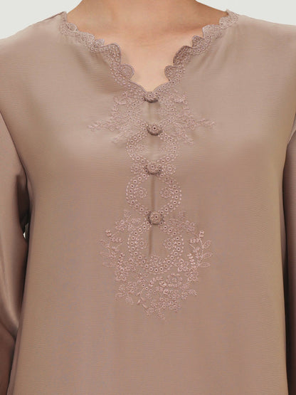 Silk Co-ord Set- Embroidered