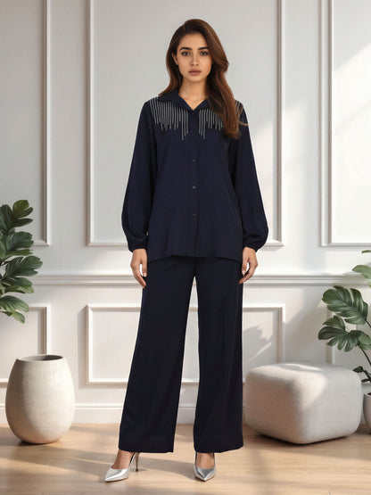 Silk Co-ord Set- Embellished
