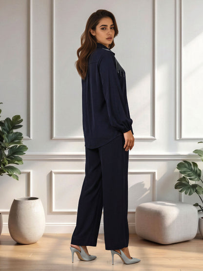 Silk Co-ord Set- Embellished