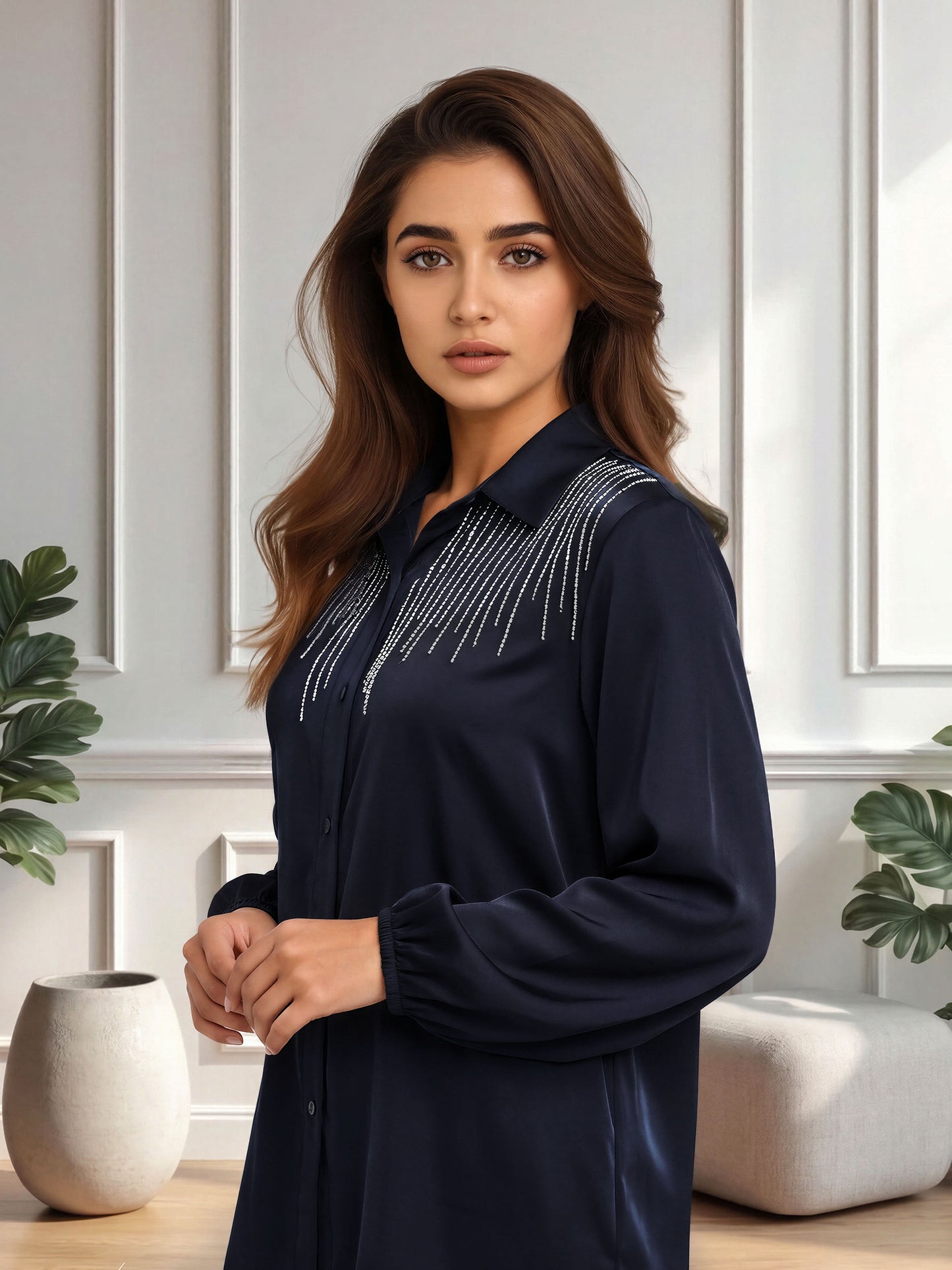 Silk Co-ord Set- Embellished