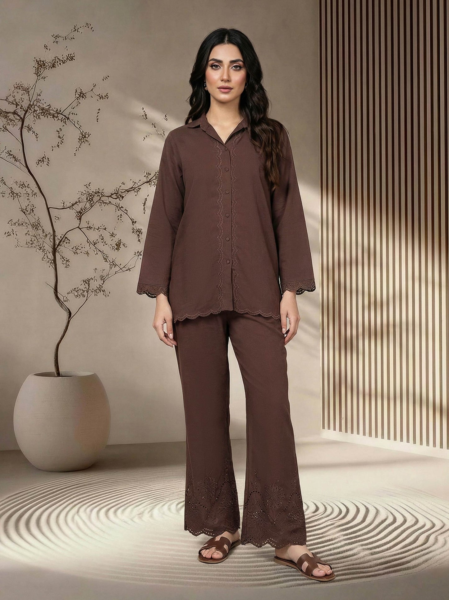 Premium Silk Co-ord set- Embroidered