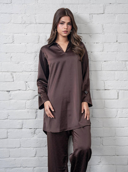 Silk Co-ord Set- Embellished