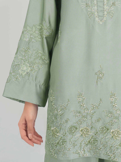Silk Co-ord Set- Embroidered
