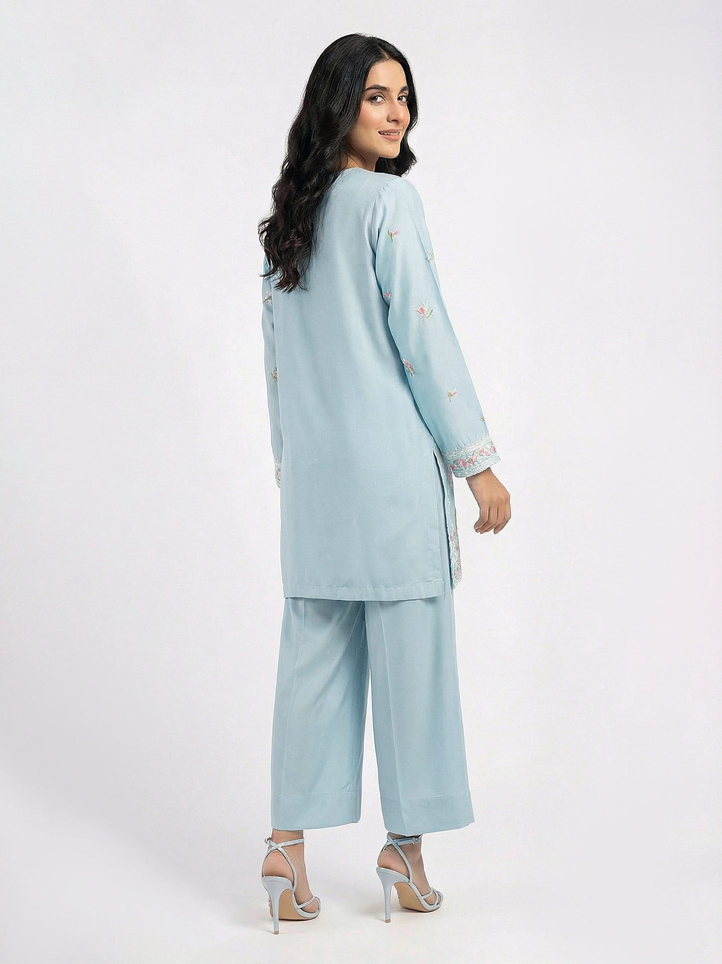 2 Piece Silk Suit- Embroidered (Pret)
