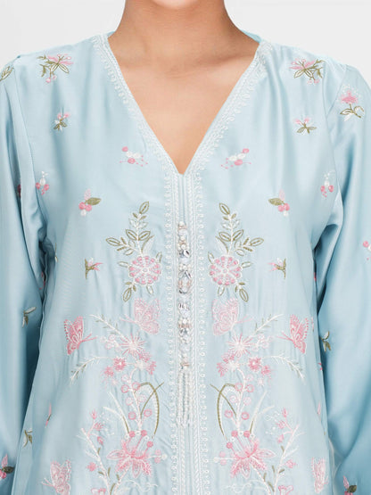 2 Piece Silk Suit- Embroidered (Pret)