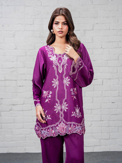 Grip Co-ord Set- Embroidered (Pret)