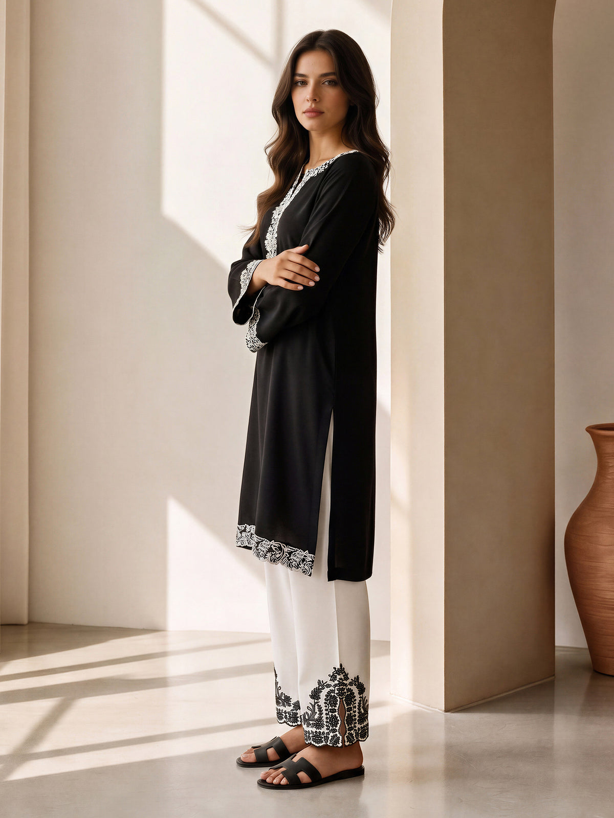 2 Piece Grip Winter Suit- Embroidered (Pret)