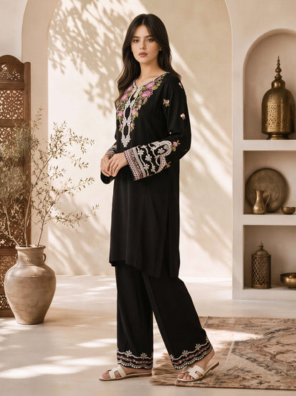 2 Piece Blended Marina Suit- Embroidered (Pret)