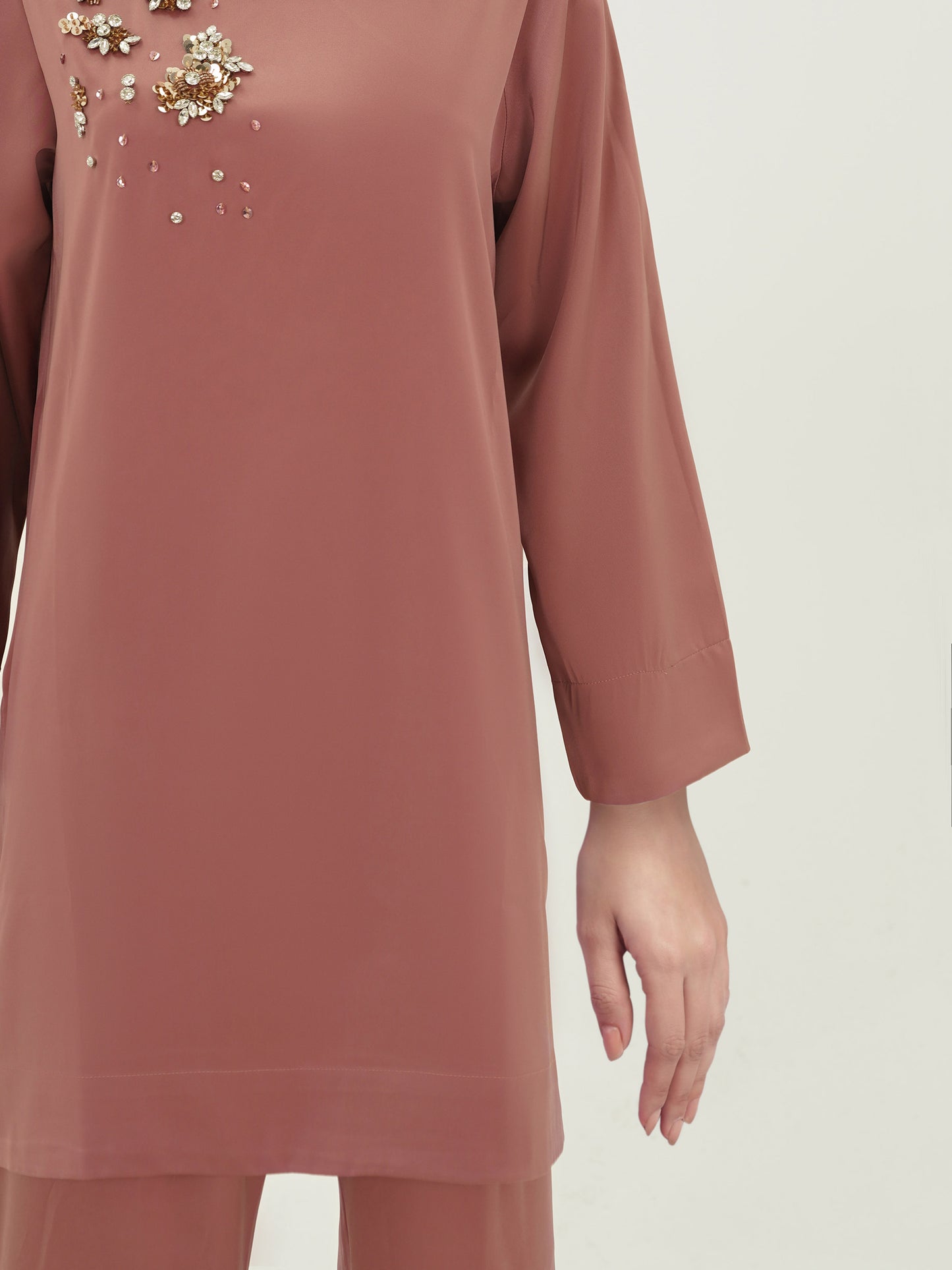 Silk Co-ord Set- Embellished