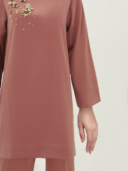 Silk Co-ord Set- Embellished