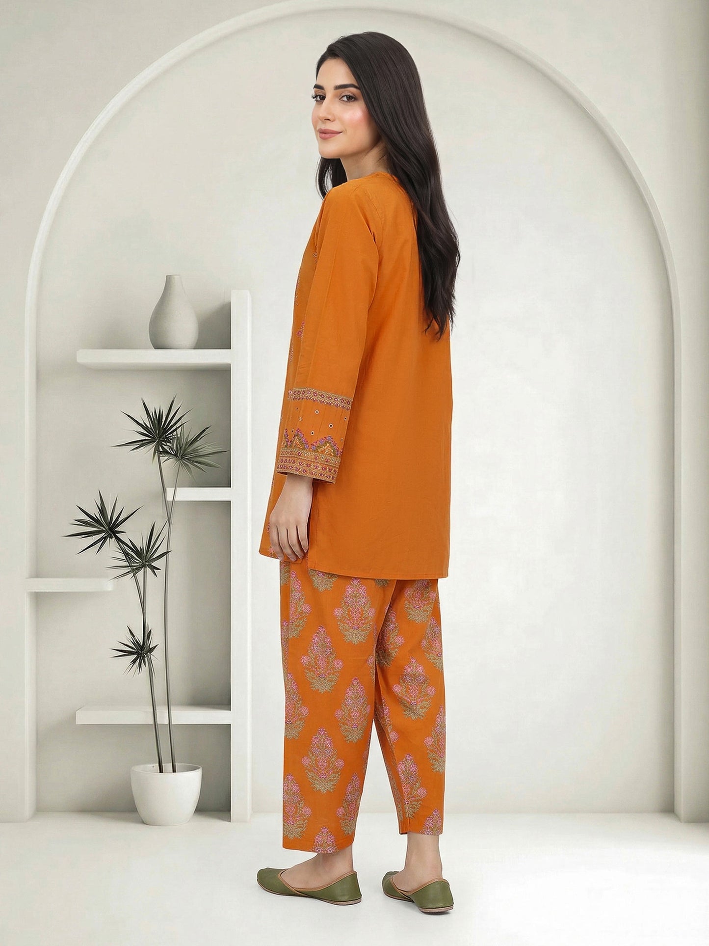 2 Piece Lawn Suit- Embroidered (Pret)