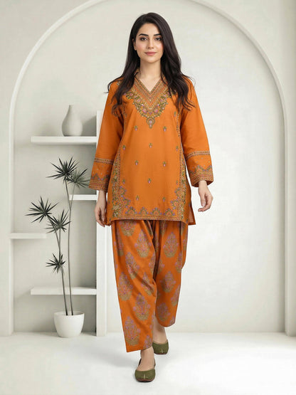 2 Piece Lawn Suit- Embroidered (Pret)