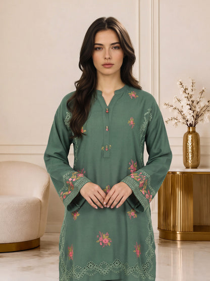 2 Piece Blended Marina Suit- Embroidered (Pret)