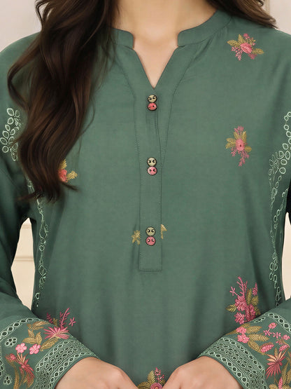 2 Piece Blended Marina Suit- Embroidered (Pret)