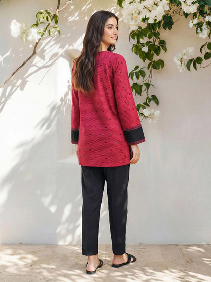 Cambric Kurti- Embroidered (Pret)