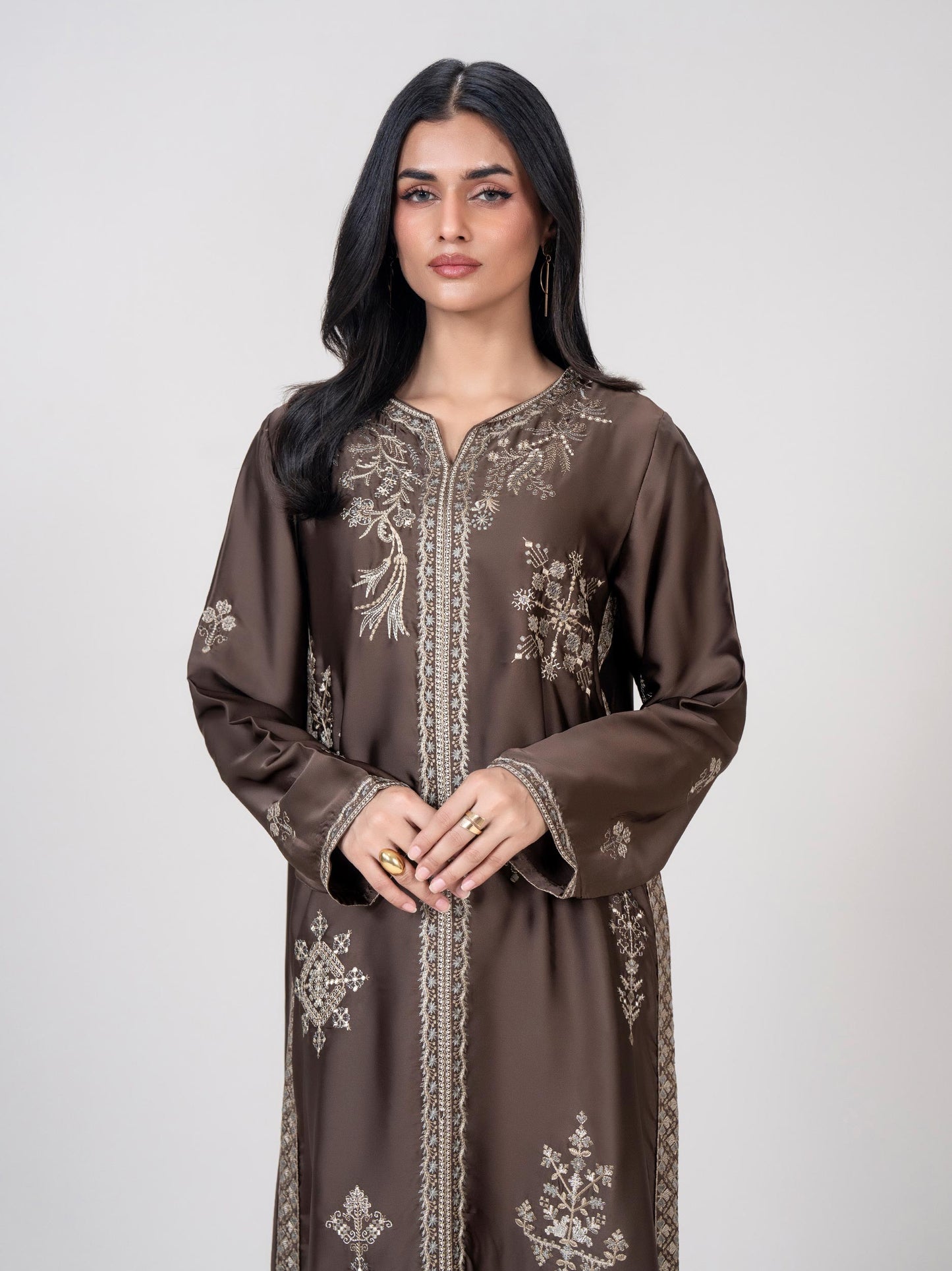 Silk Shirt- Embroidered (Pret)