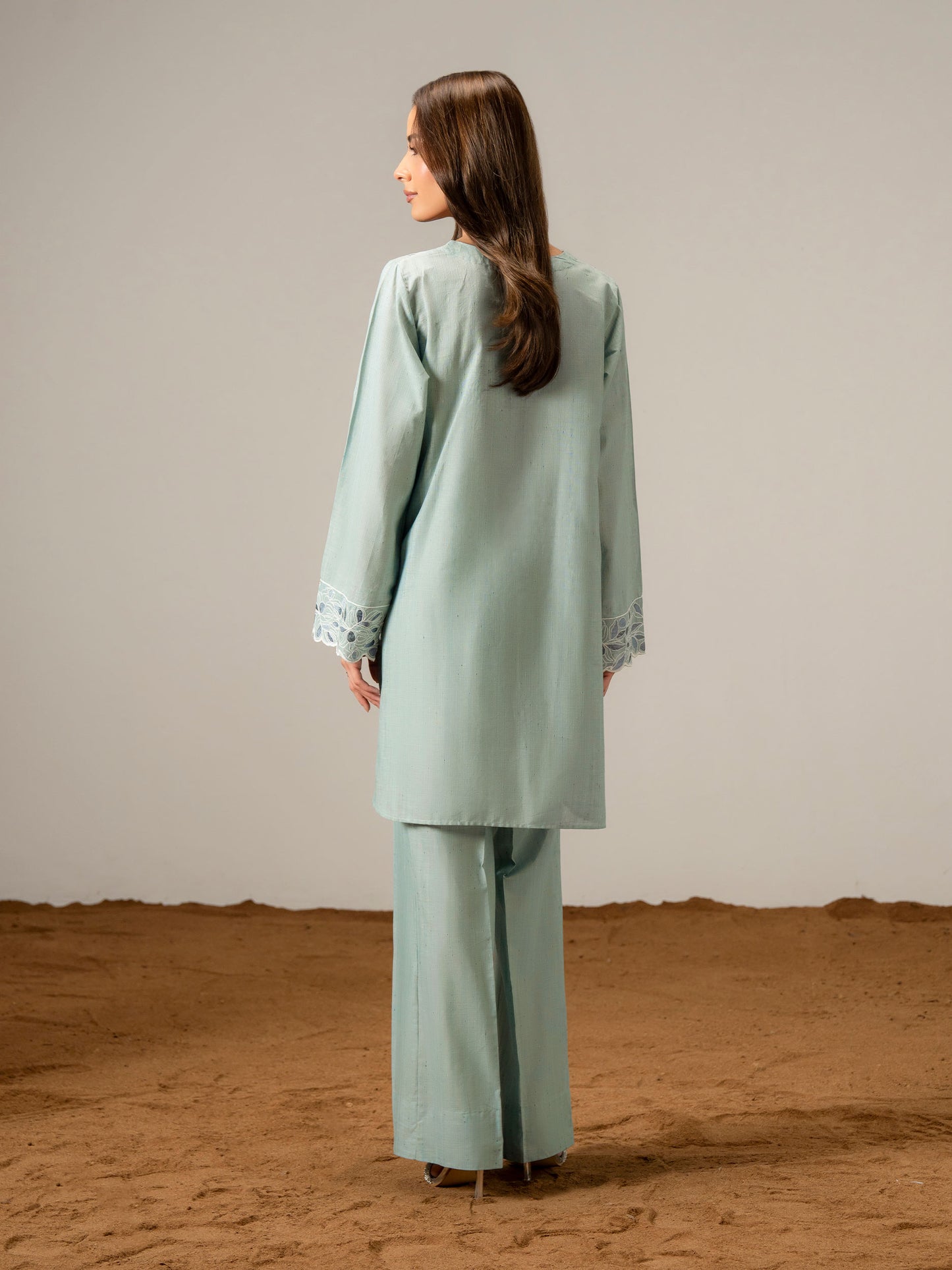 2 Piece Viscose Suit- Embroidered (Pret)