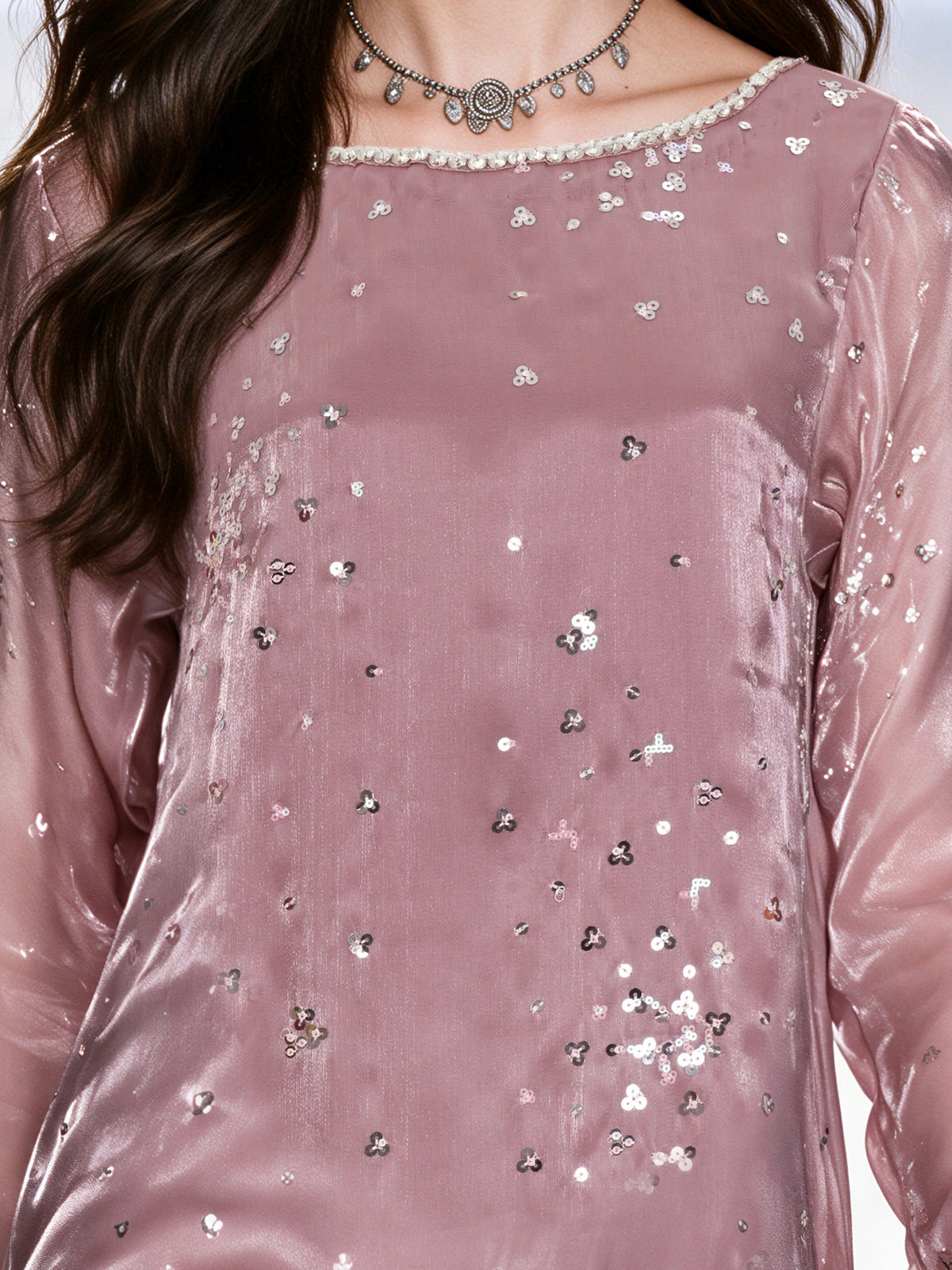 2 Piece Silk Suit- Embroidered (Pret)