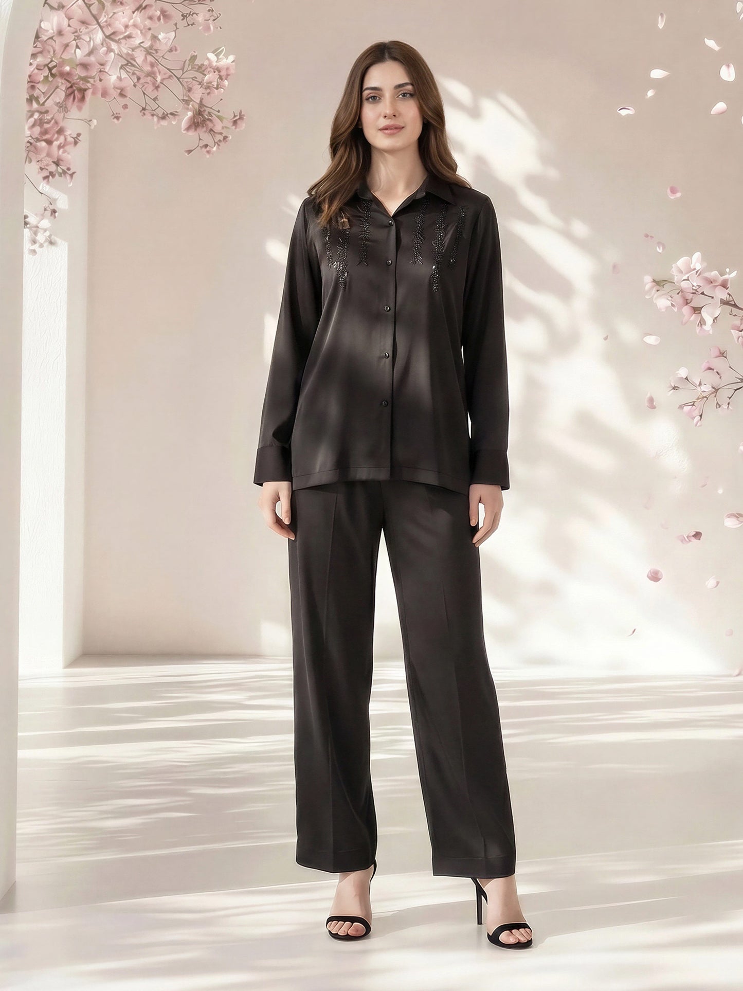 Silk Co-ord Set- Embellished