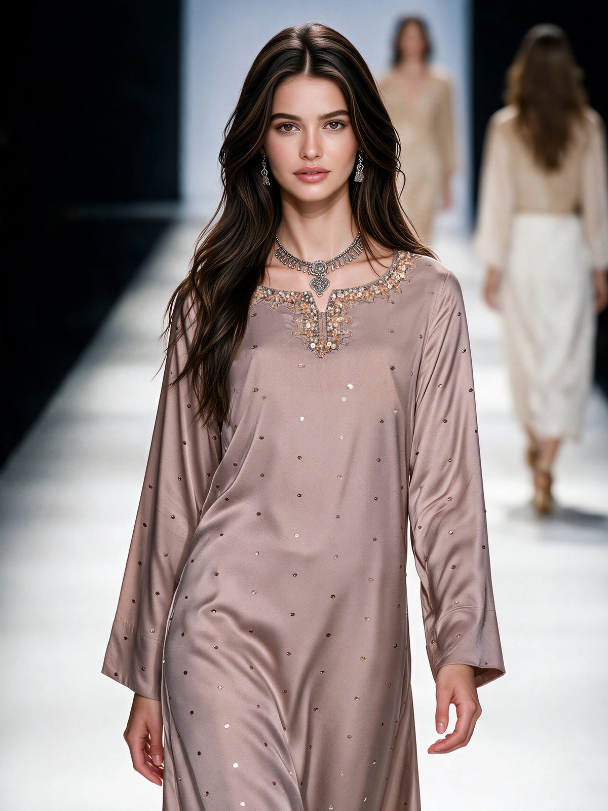 3 Piece Crepe Suit- Embroidered (Pret)