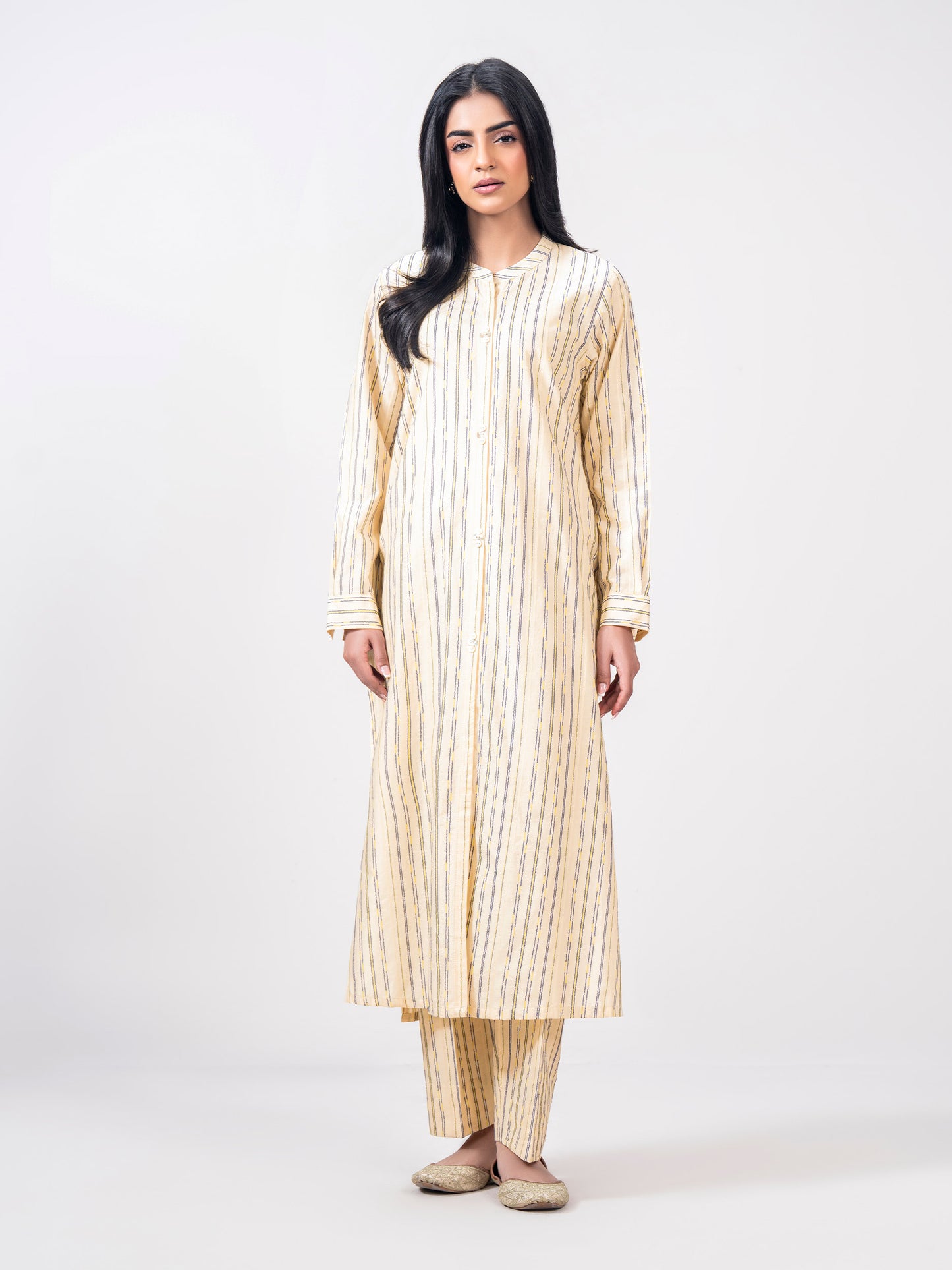 2 Piece Self Jacquard Suit- (Pret)