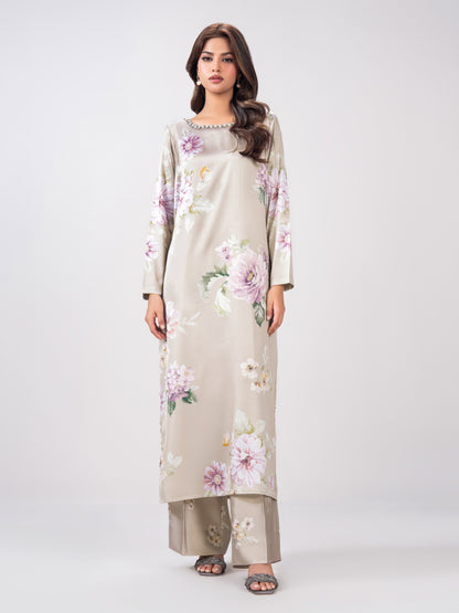 2 Piece Silk Suit- Embellished (Pret)