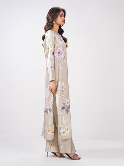 2 Piece Silk Suit- Embellished (Pret)