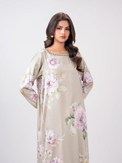 2 Piece Silk Suit- Embellished (Pret)