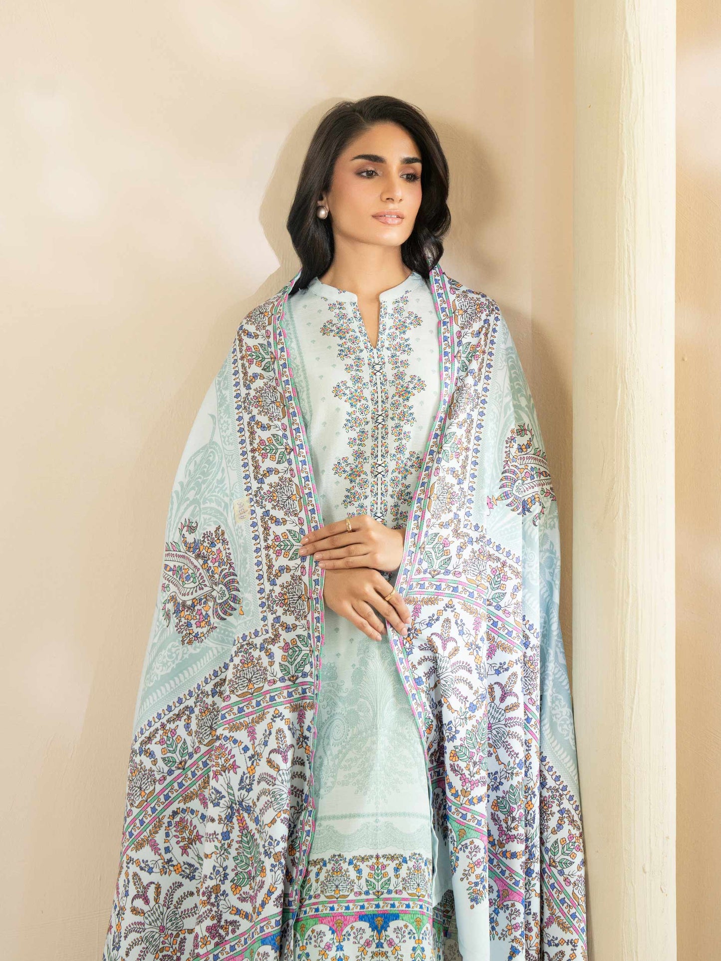 3-Piece Slub Khaddar Suit (Pret)