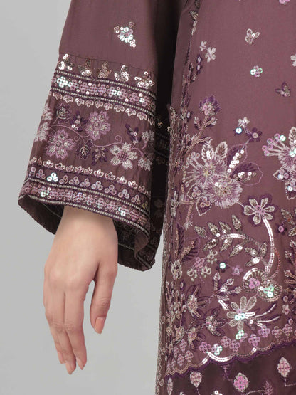 3 Piece Crepe Suit- Embroidered (Pret)