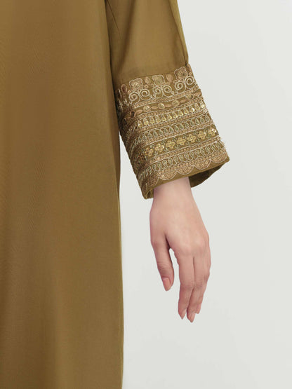 3 Piece Cambric Silk Suit- Embroidered (Pret)