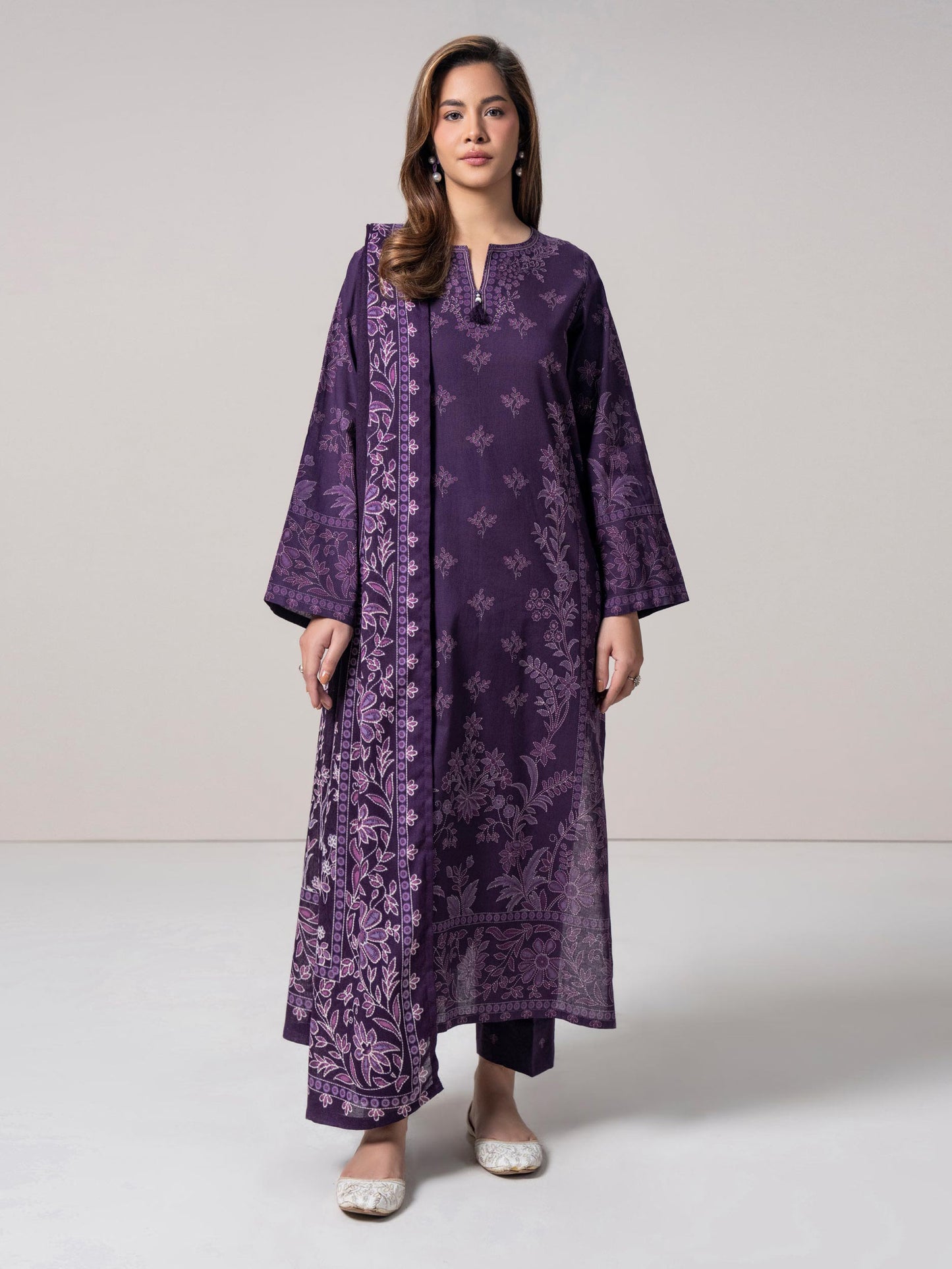 3 Piece Khaddar Suit (Pret)