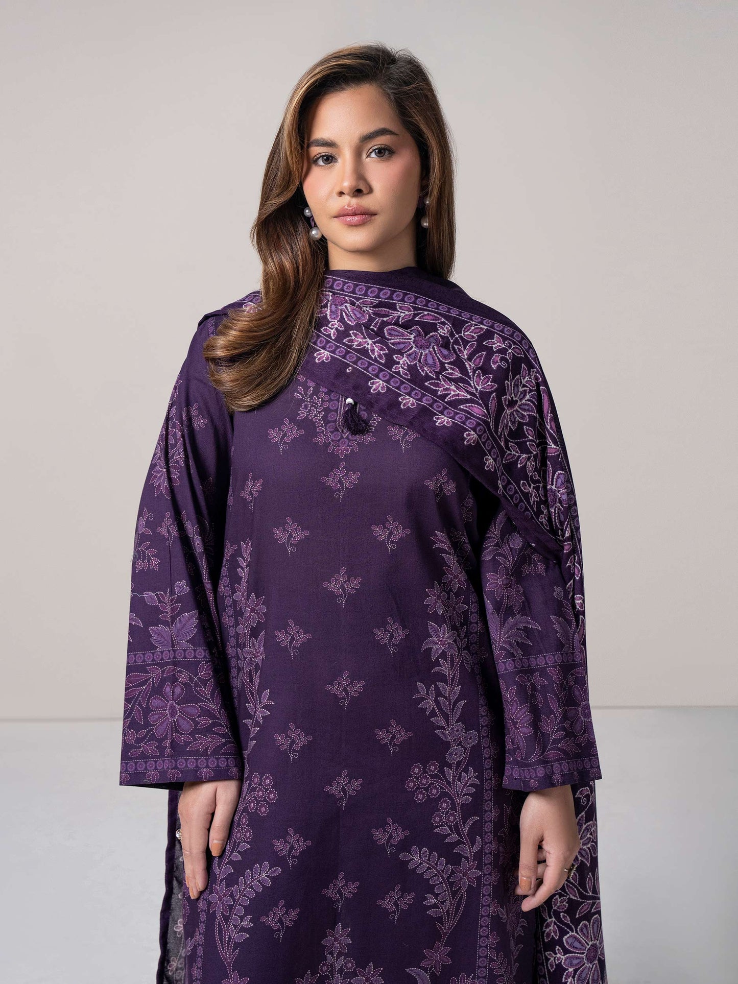 3 Piece Khaddar Suit (Pret)