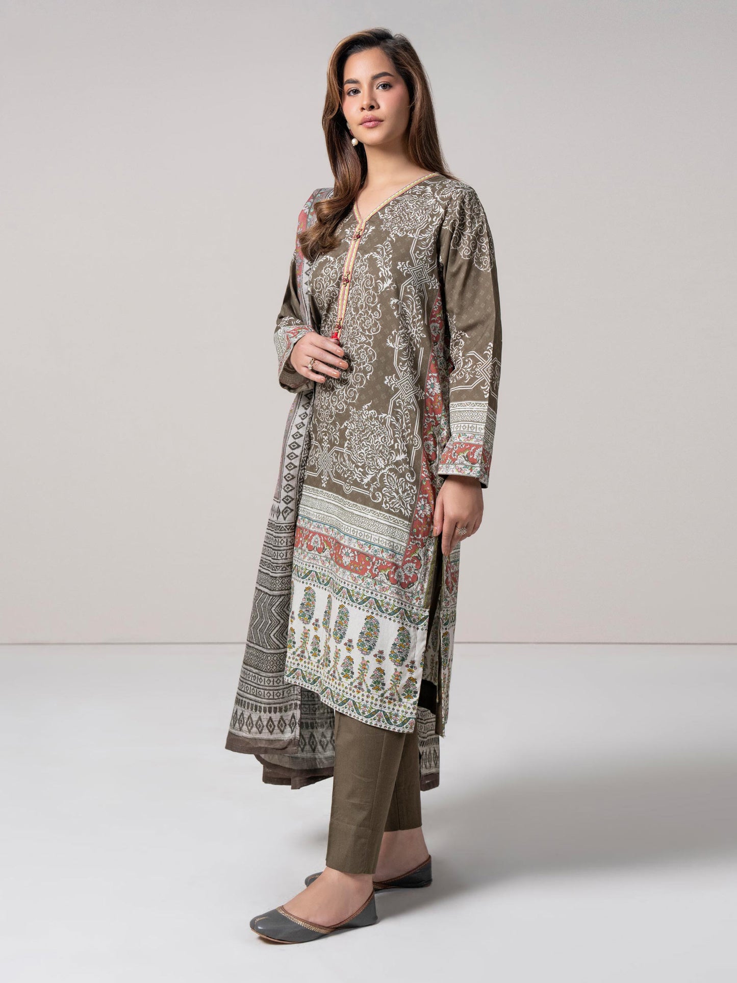 3 Piece Cotton Suit (Pret)