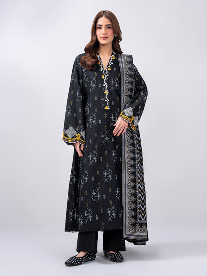 2 Piece Slub Khaddar Suit- Embroidered (Pret)