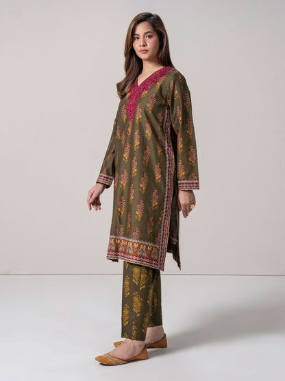 2-Piece Cotton Suit-Embroidered (Pret)