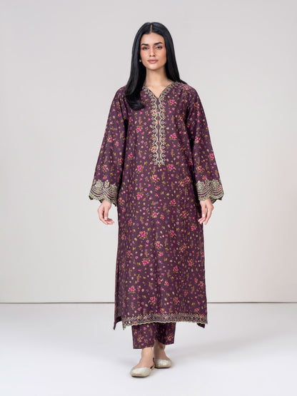 2 Piece Khaddar Suit- Embroidered (Pret)