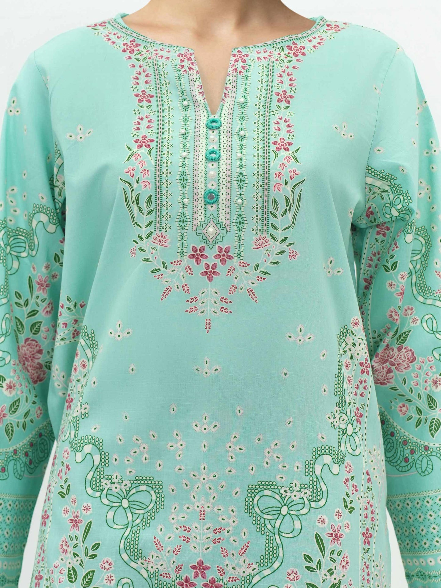 2 Piece Lawn Slub Suit (Pret)