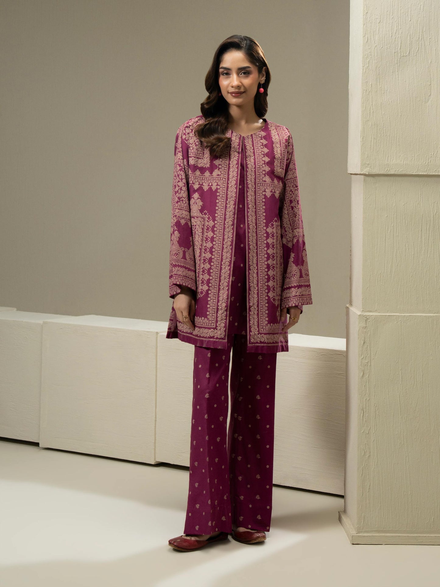 Khaddar Cardigan Co-ord Set