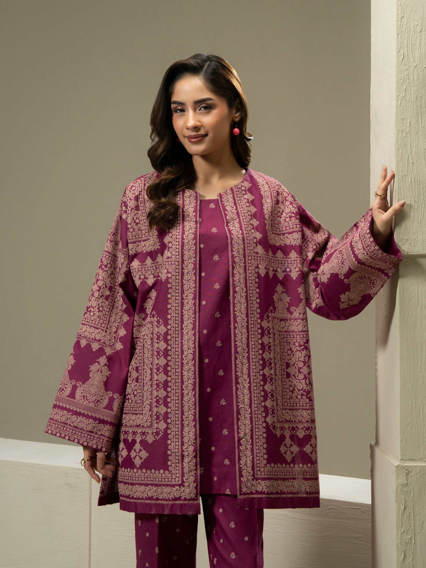 Khaddar Cardigan Co-ord Set