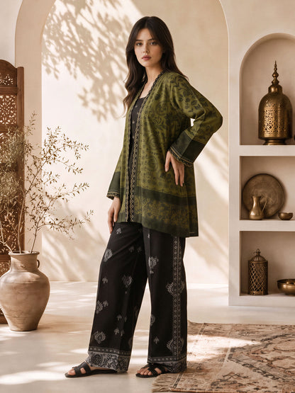 Linen Co-ord Set- Embroidered