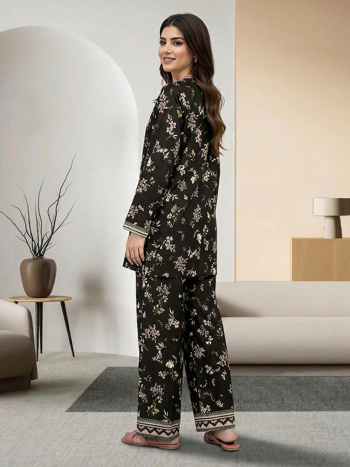 Viscose Co-ord set- Embroidered
