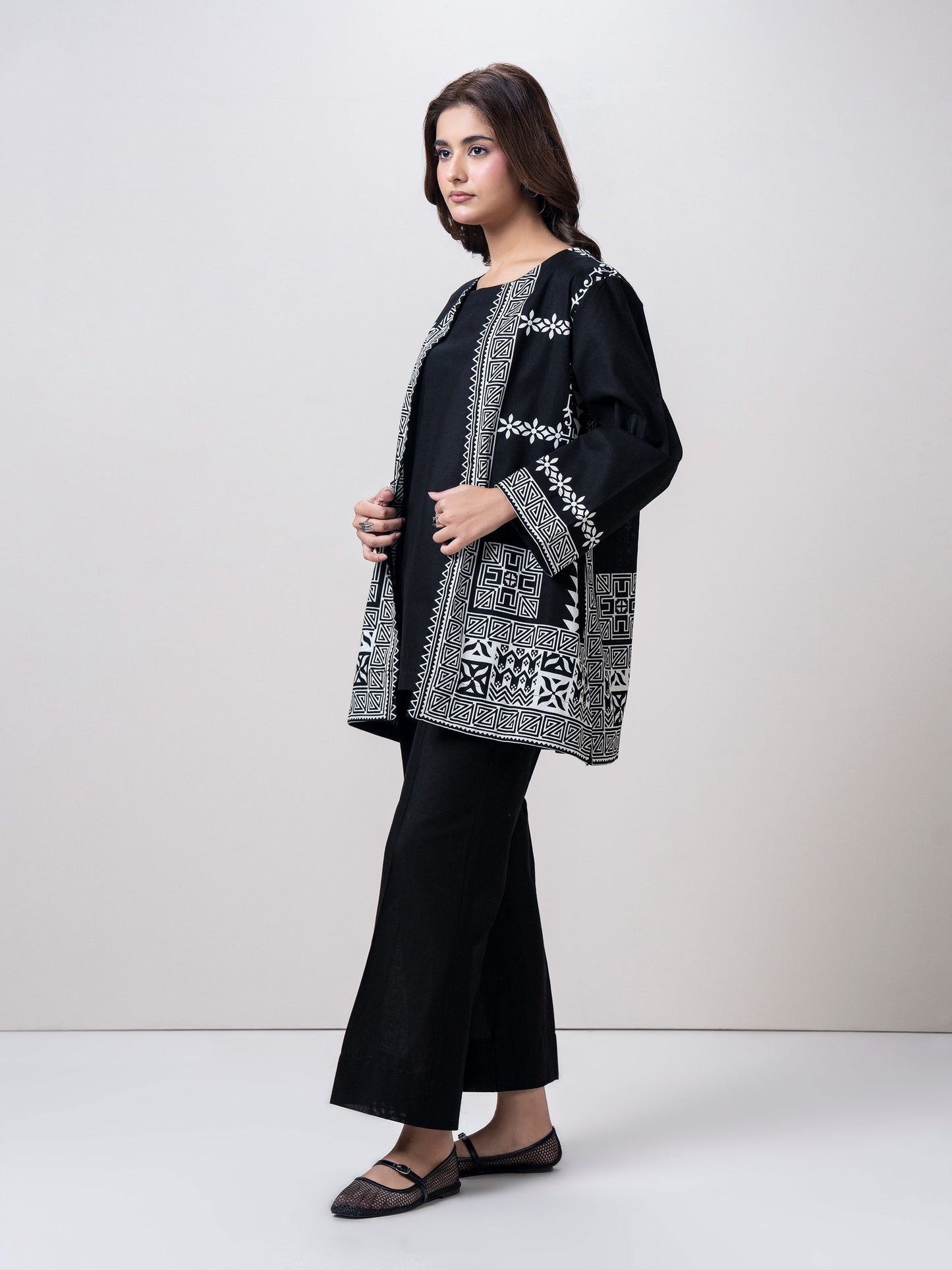 Khaddar Cardigan Co-ord Set